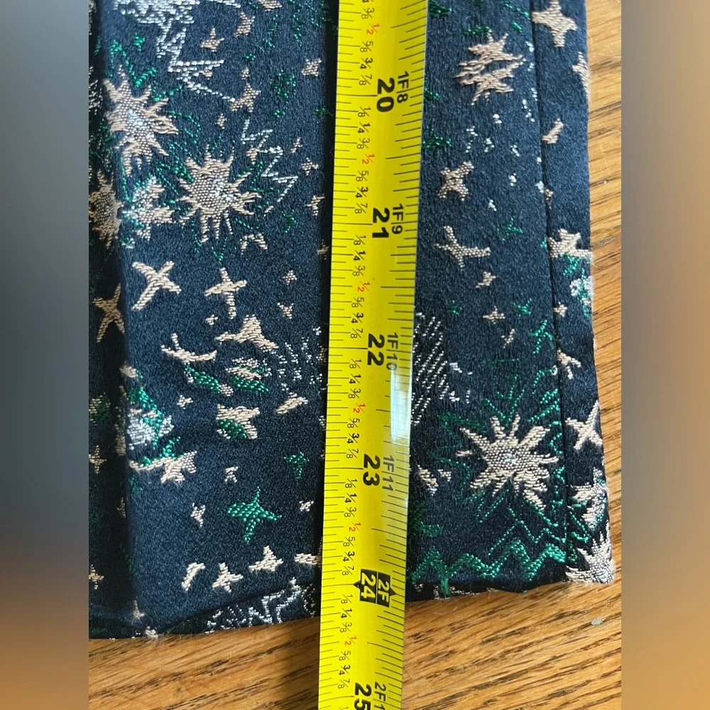 Zadig & Voltaire Posh Jac Glam Suit Pants 36 Navy Metallic Jacquard Tailored NWT - Picture 12 of 14